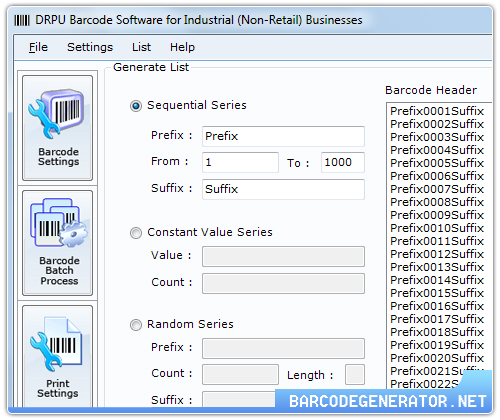 Screenshot of Manufacturing Warehousing Barcode Fonts 7.3.0.1