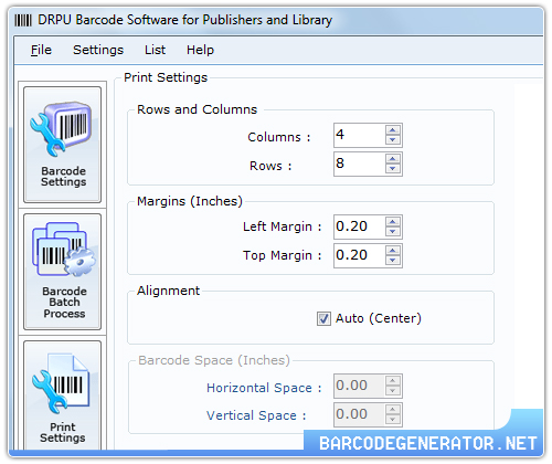 Publishing Industry Barcodes Generator screenshot