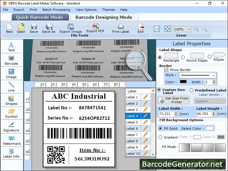 Barcode Generator Software 7.3.0.1