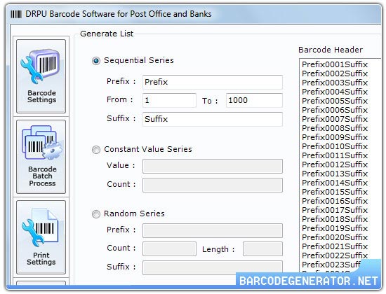 Windows 7 Barcode Generator for Post Office 7.3.0.1 full