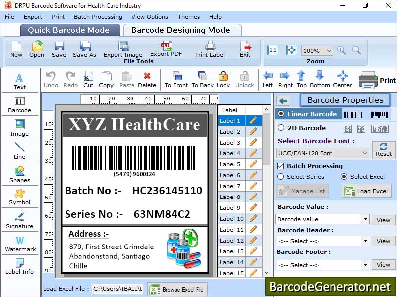 Medicine Barcode Labels Generator 7.3.0.1