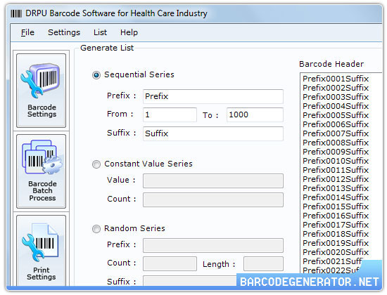 Healthcare Barcode Creator