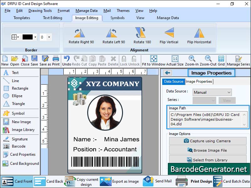 Screenshot of Employee ID Cards Maker