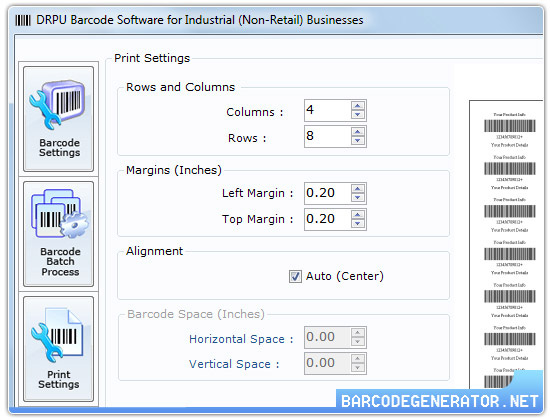 Barcode Generator Software for Industry screenshot