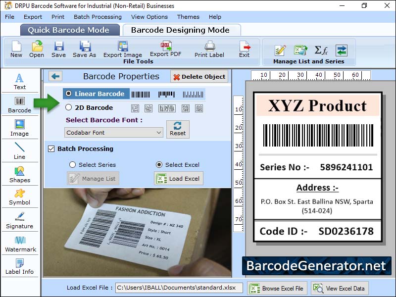 Screenshot of Barcode Generator Software for Industry 7.3.0.1