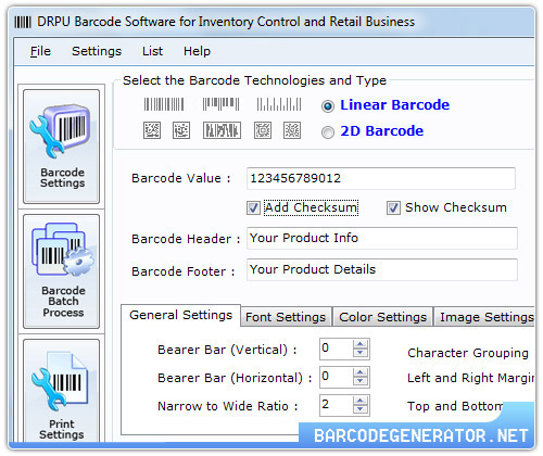 Barcode Generator Software for Retail screenshot