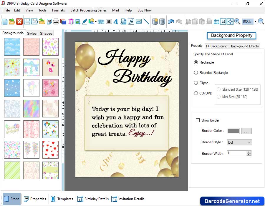 Birthday Card Generator Software