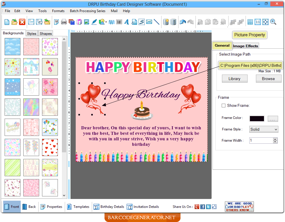 Birthday Card Generator Software