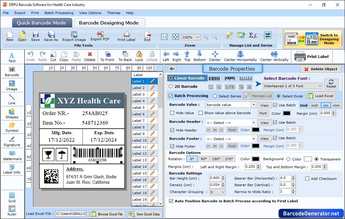 Barcode Properties