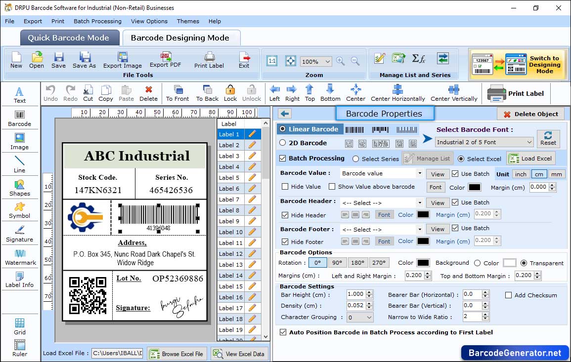 Barcode Generator Software for Manufacturing Industry