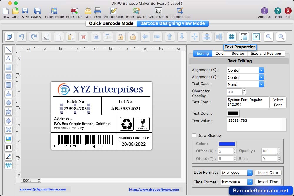 Barcode Generator Software - Mac Edition