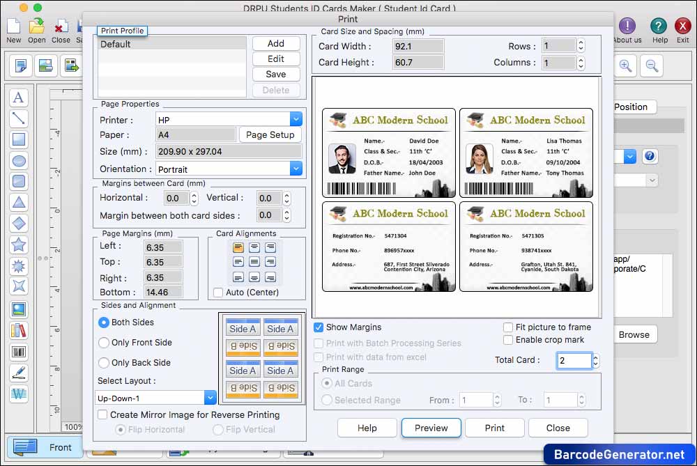 Students ID Cards Maker for Mac