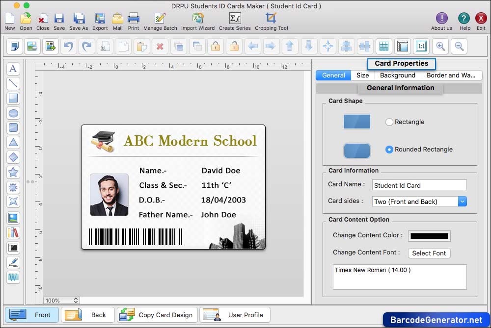 Students ID Cards Maker for Mac