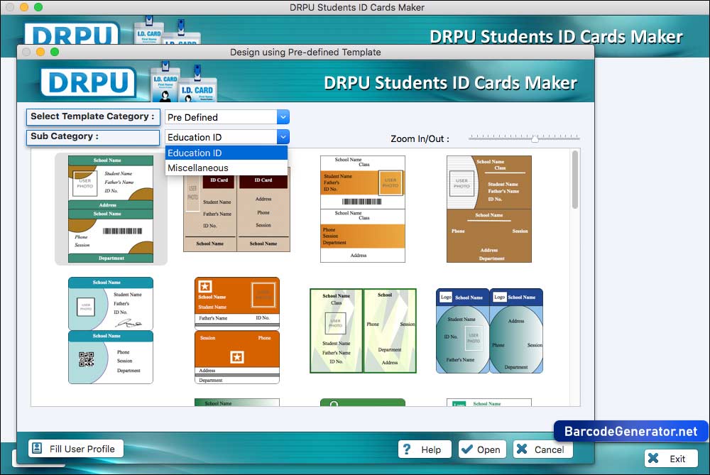 Students ID Cards Maker for Mac