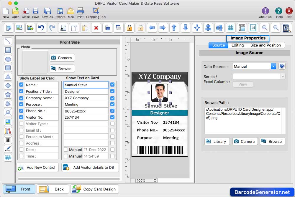 Visitors ID Cards Maker for Mac