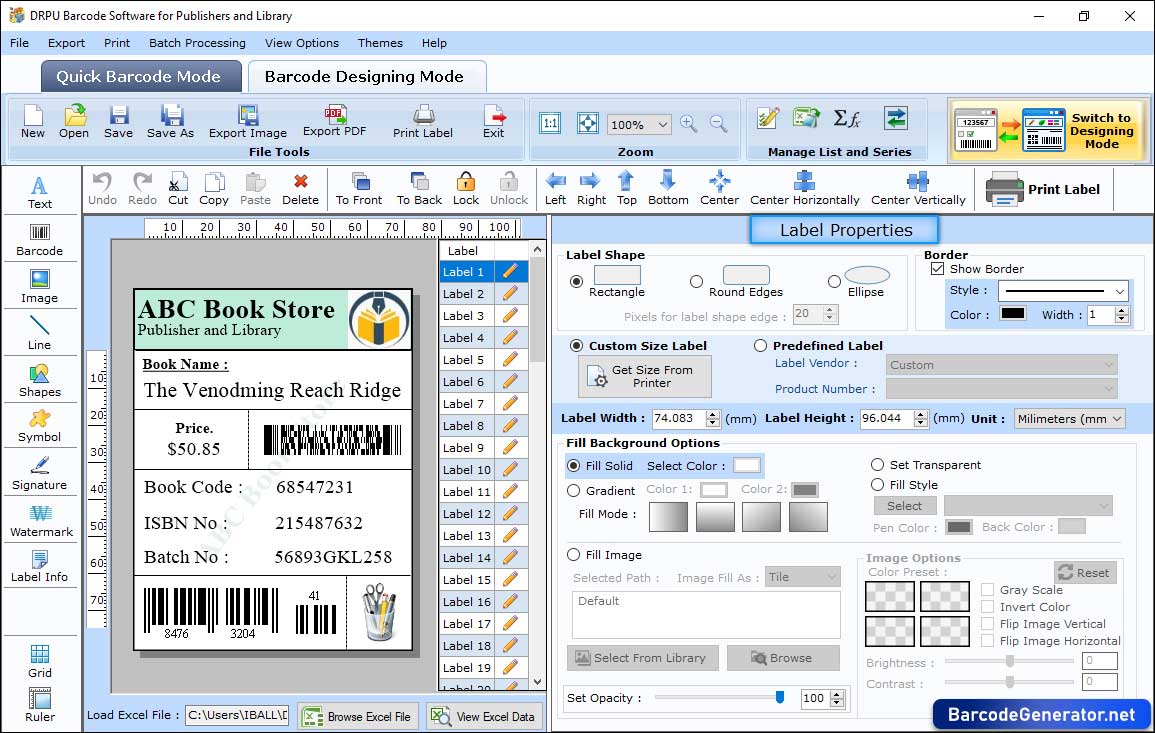 Label Properties