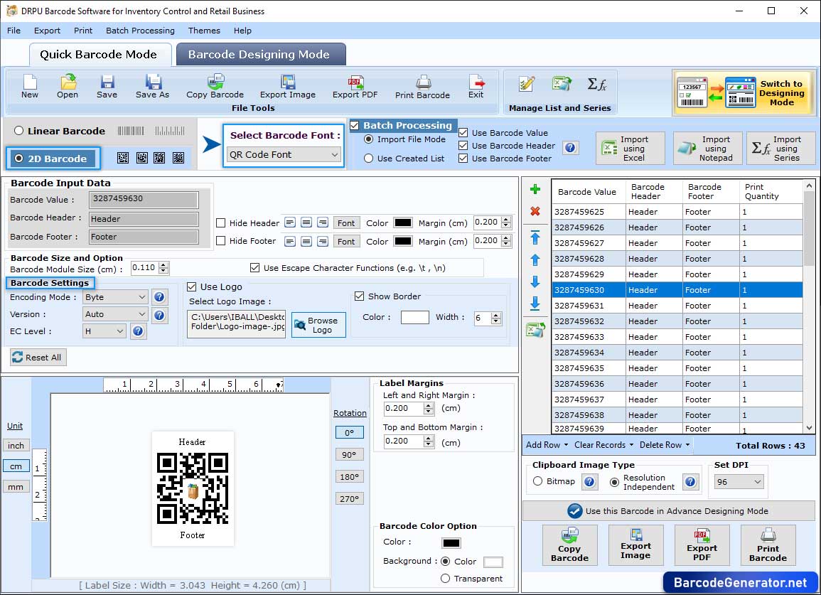 Barcode Generator Software for Retail Business