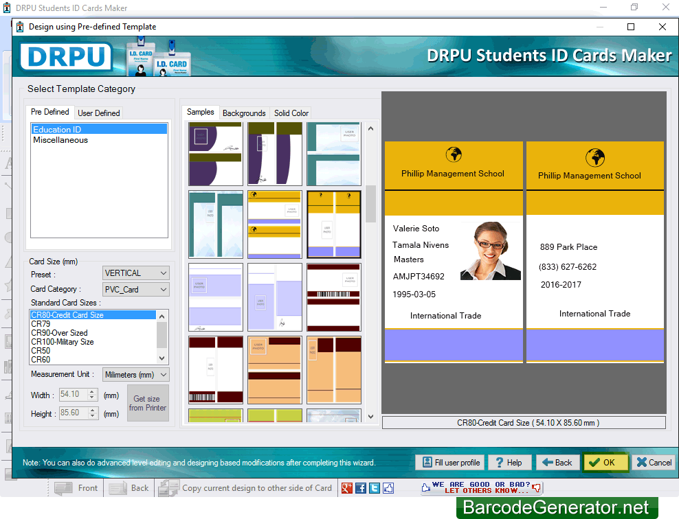 Student ID Card Generator Software
