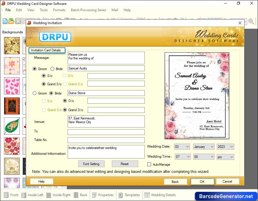 Wedding Card Generator Software