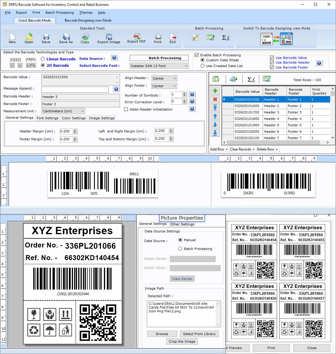 Retail Barcode Generator screenshot